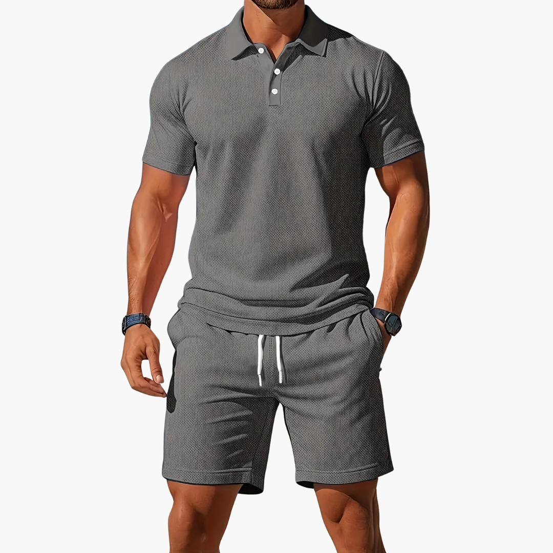 MATEO – Conjunto casual de polo y pantalón corto para hombre