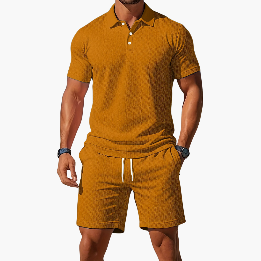 MATEO – Conjunto casual de polo y pantalón corto para hombre