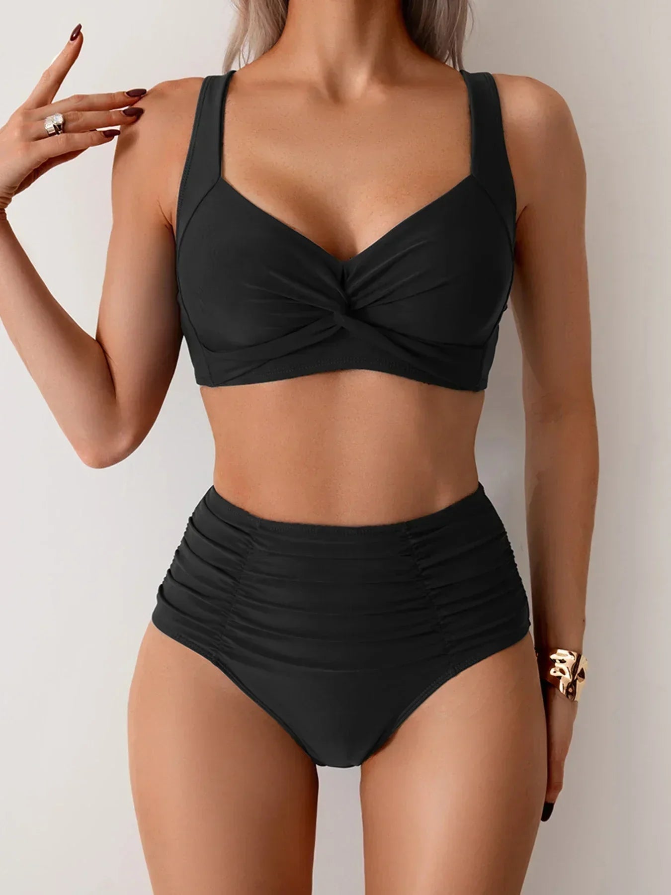 Mia | Bikini de Cintura Alta con Detalle Giratorio - Noa Lagos