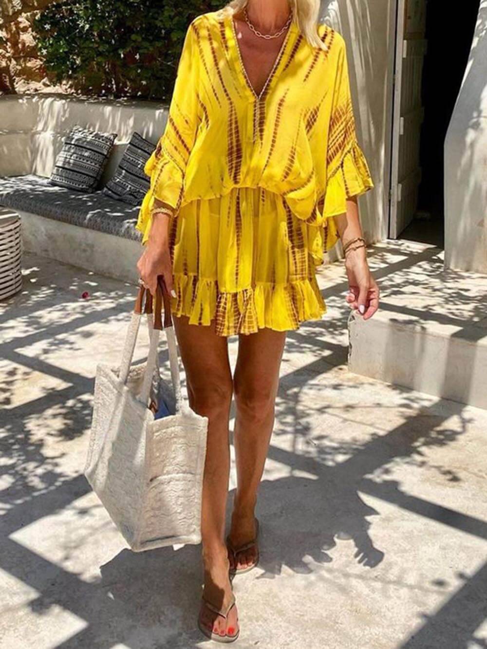 Mia | Vestido de Verano Holgado con Escote en V y Mangas Amplias - Noa Lagos
