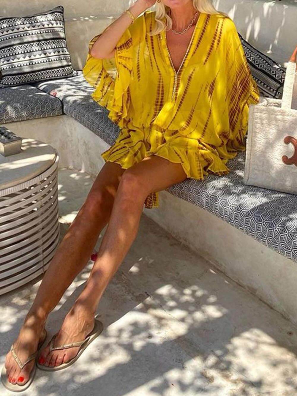 Mia | Vestido de Verano Holgado con Escote en V y Mangas Amplias - Noa Lagos