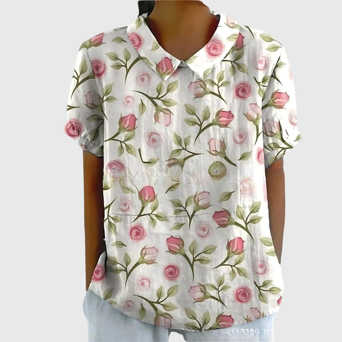Sofía | Blusa de Lino con Estampado Botánico para Mujer - Noa Lagos