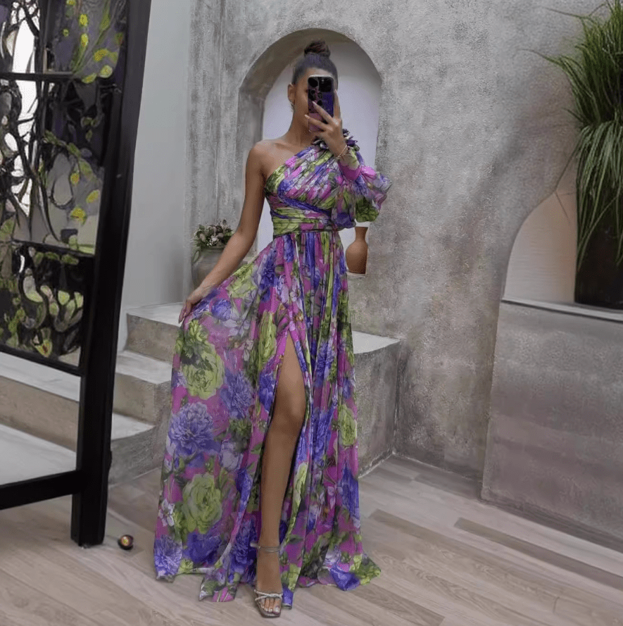 Sofia | Elegante Vestido Maxi Fiesta de Verano Hombro Descubierto - Noa Lagos