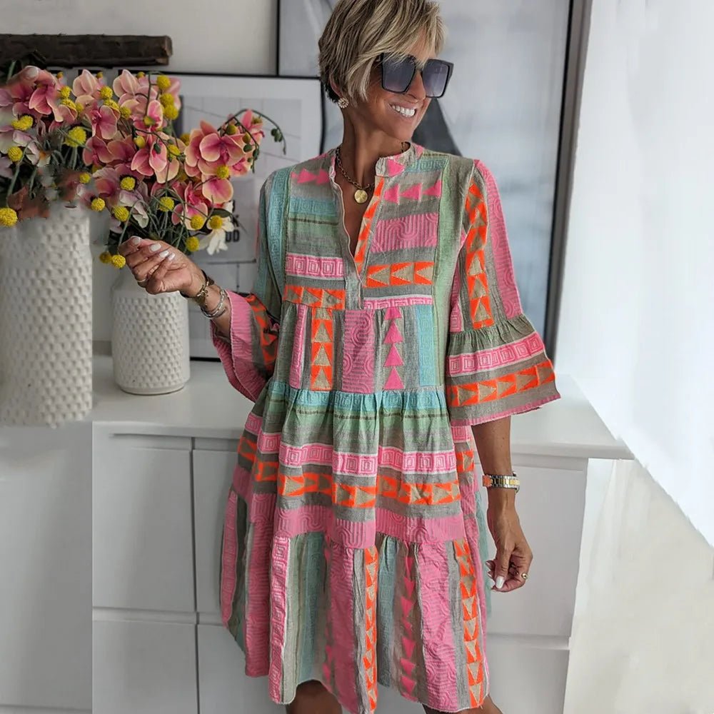 Sofia | Elegante Vestido Midi Bohemio para Verano - Noa Lagos