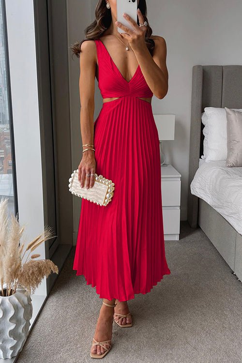 Sofia | Elegante Vestido Midi Plisado Para Mujer - Noa Lagos