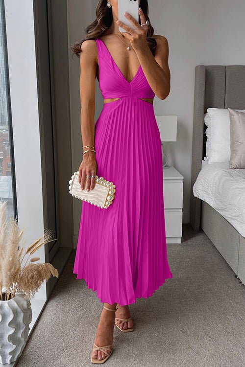 Sofia | Elegante Vestido Midi Plisado Para Mujer - Noa Lagos
