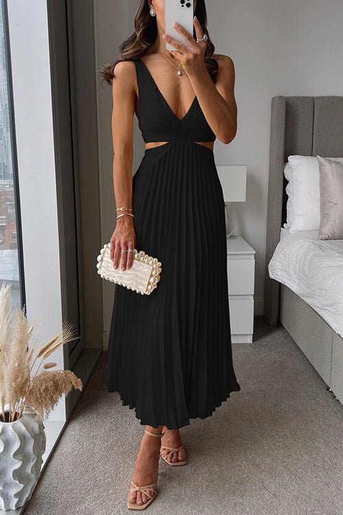 Sofia | Elegante Vestido Midi Plisado Para Mujer - Noa Lagos