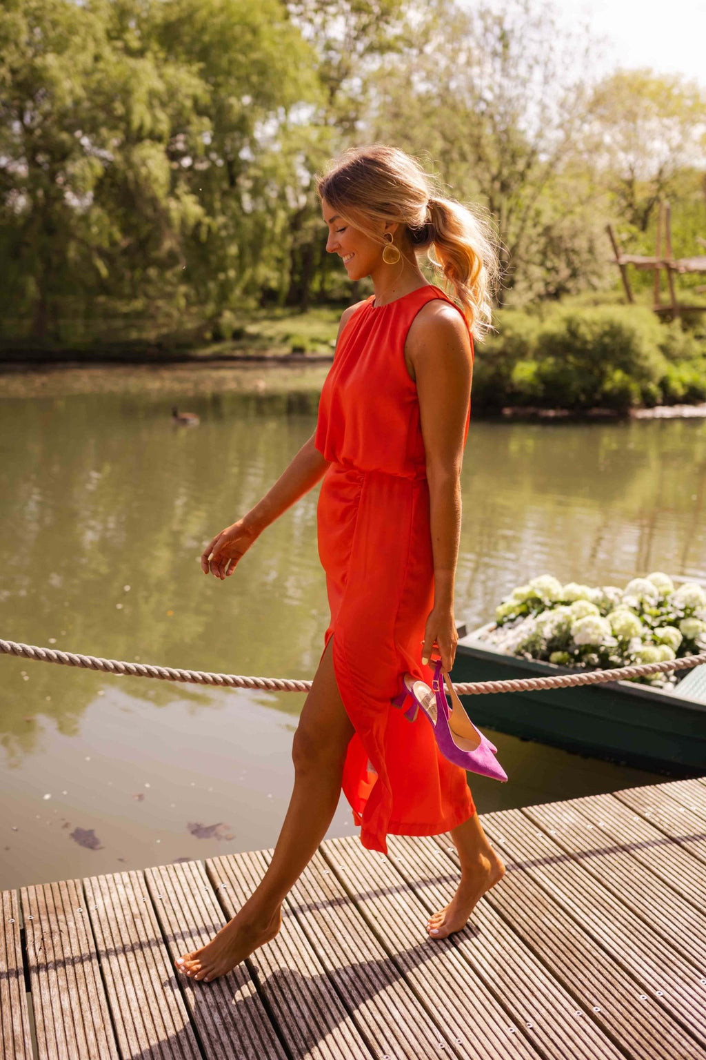 Sofia | Vestido de Fiesta Veraniego con Cuello Alto - Noa Lagos