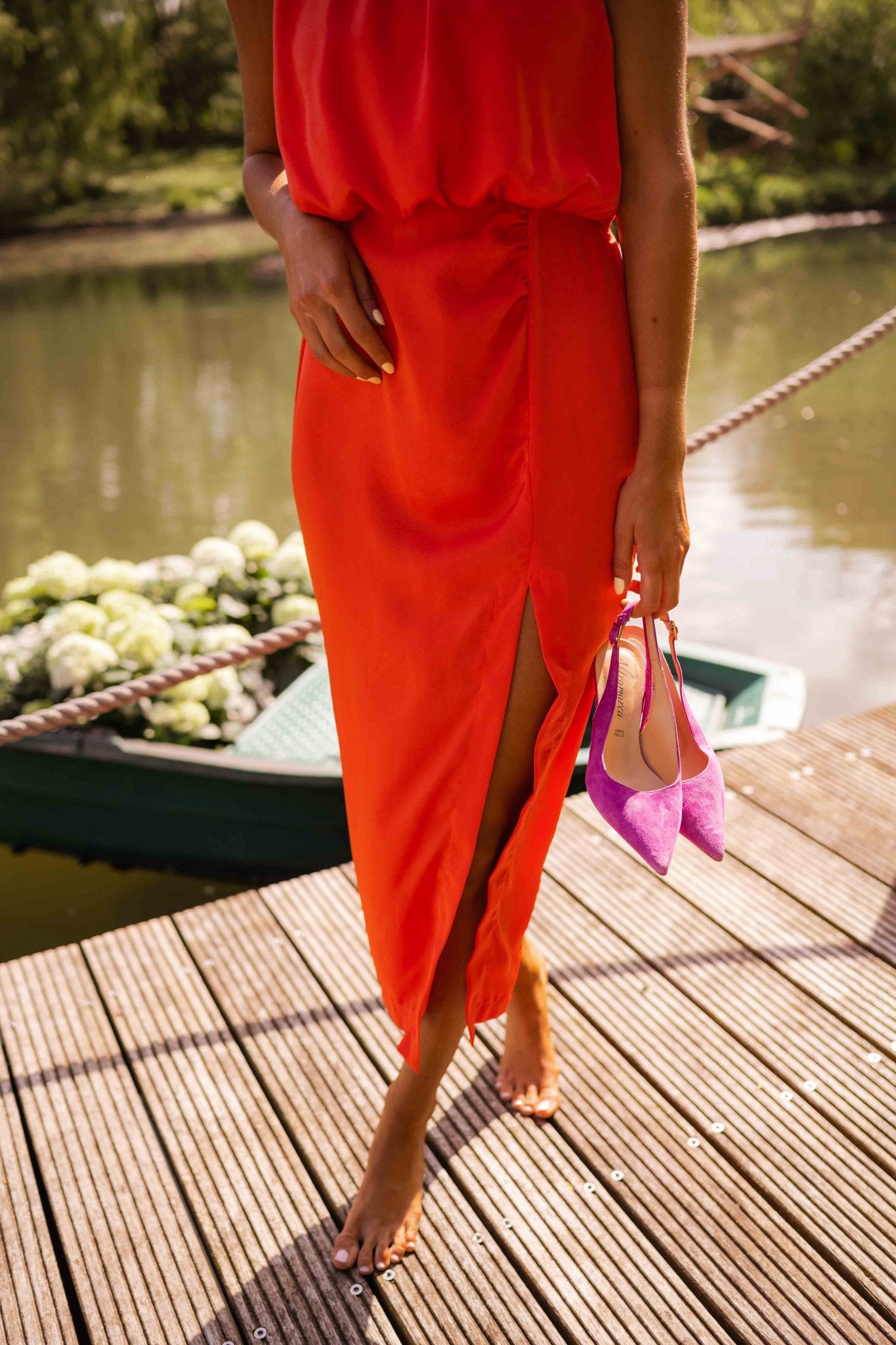 Sofia | Vestido de Fiesta Veraniego con Cuello Alto - Noa Lagos