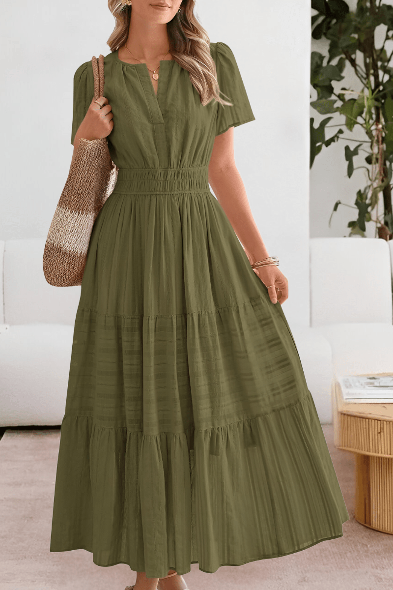 Sofia | Vestido de Verano Maxi con Cintura Fruncida - Noa Lagos