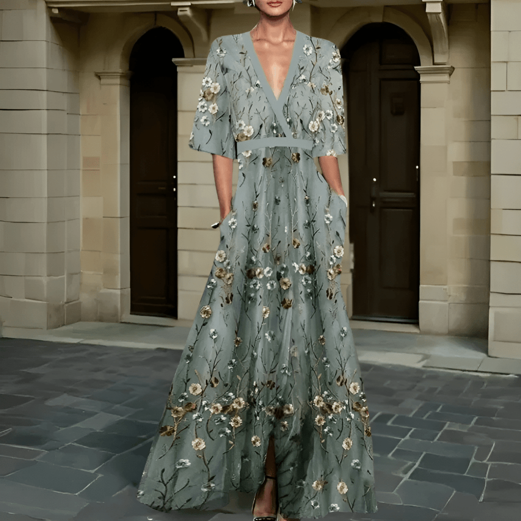 Sofia | Vestido Largo de Verano con Escote en V para Mujer - Noa Lagos