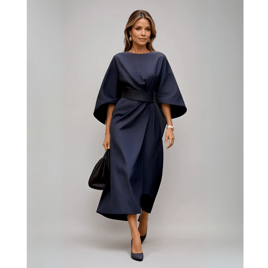 Sofia | Vestido Midi Elegante con Mangas Esculturales - Noa Lagos