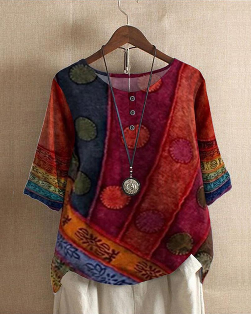 Sophie | Blusa Bohemia Retro Holgada para Mujer - Noa Lagos