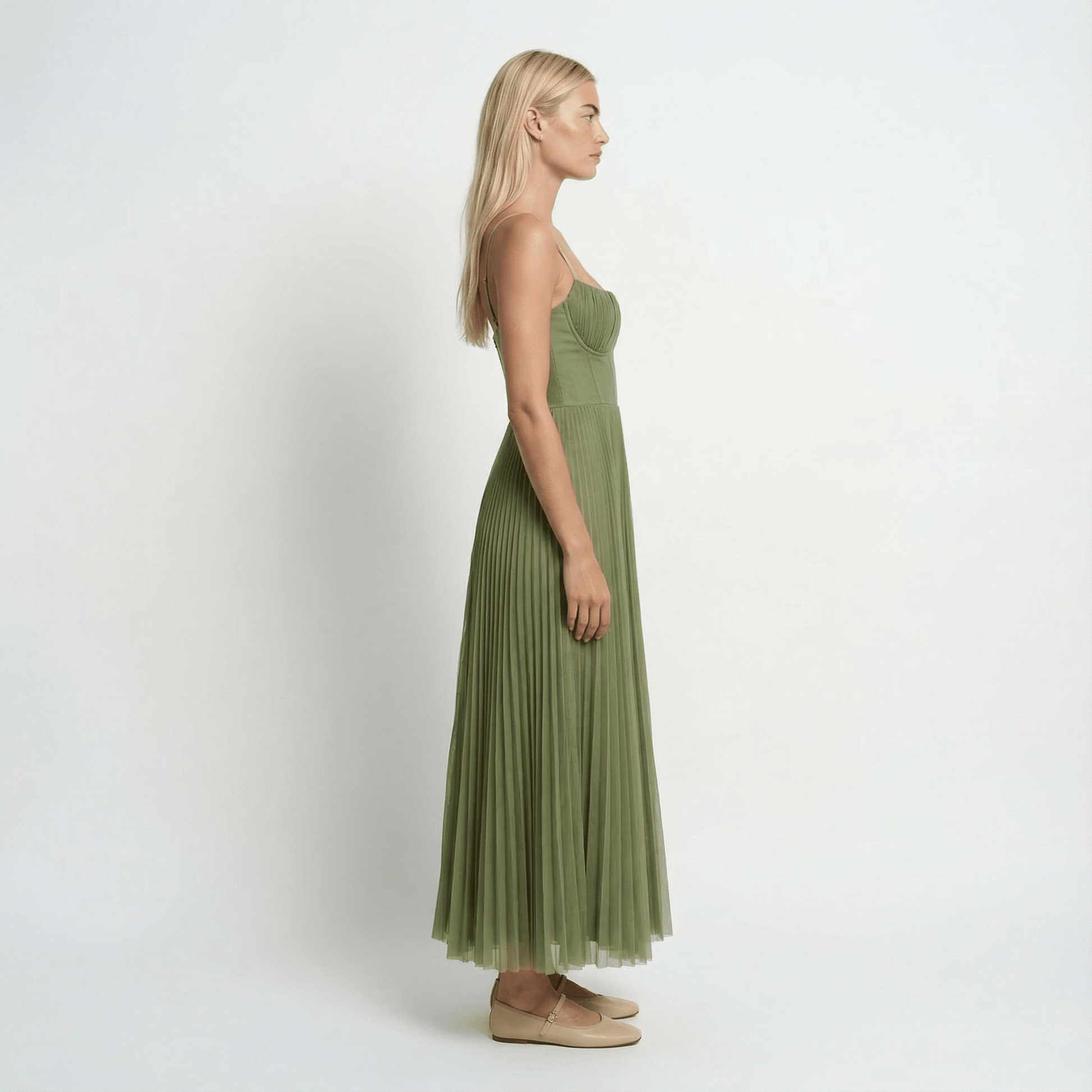 TulPlisado | Elegante Vestido Midi Plisado para Invitadas - Noa Lagos